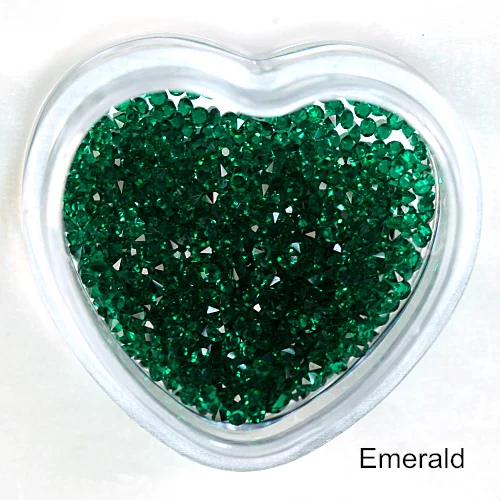 Emerald 1,1 мм-1,6 мм стразы мини-Пикси стразы без горячей фиксации микро-циркониевые блестящие стразы мини-украшения для дизайна ногтей B3191 - Цвет: Emerald