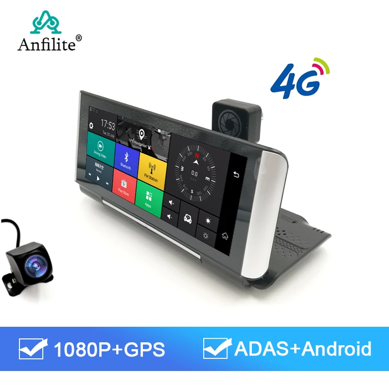 Anfilite 6 86 дюйма 4G автомобиль камера для приборной панели GPS навигатор ADAS Android 1G/16G WIFI
