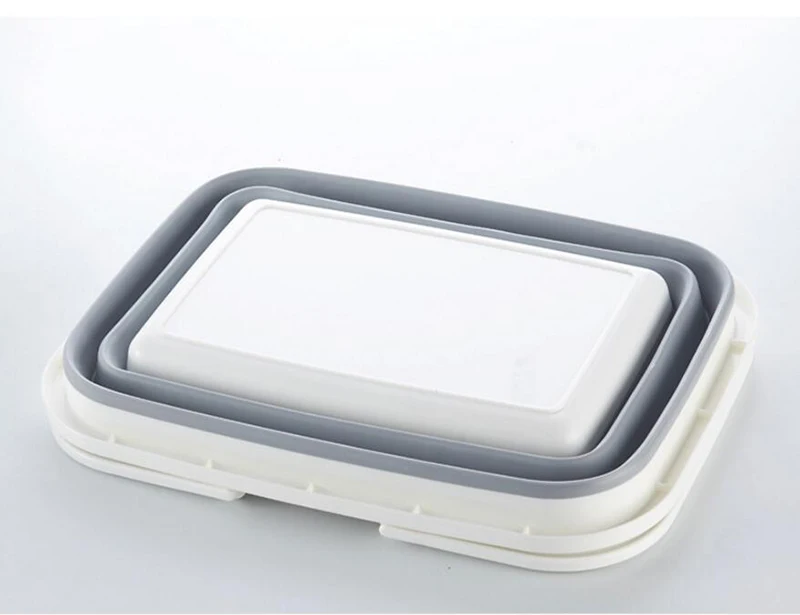 Folding Shopping Basket Laundry Basket Snacks Fruit Vegetable Foldable Silicone Basket Home Storage& Organization Eco-Friendly