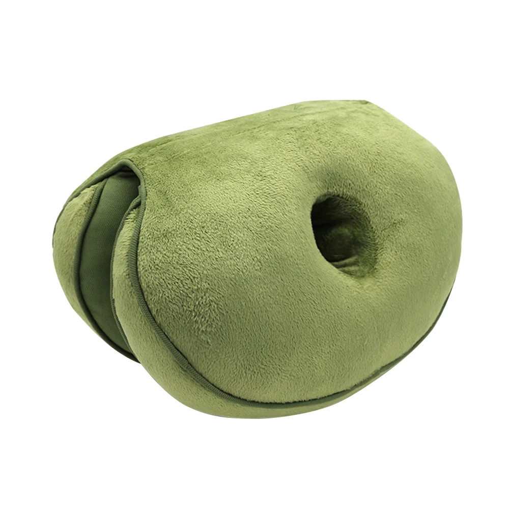 Dual Comfort Cushion Plush Soft Adult Office Home Chair Seat Mat Breathable Foldable Sitting Position Posturing Seat Pillow
