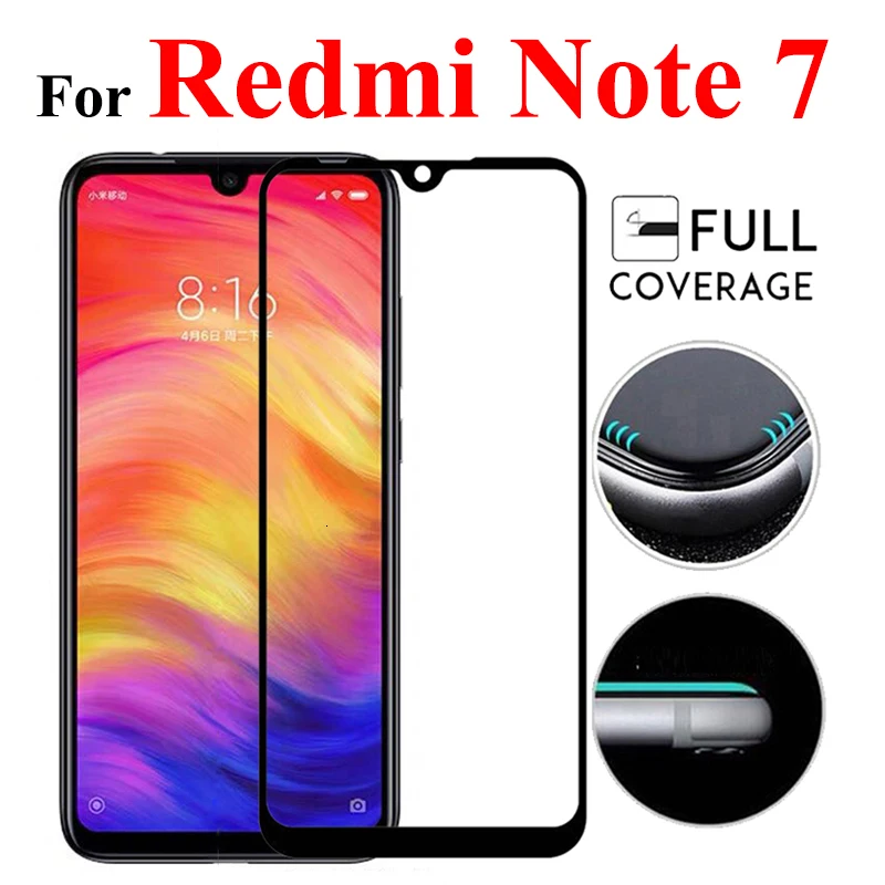 Для Xiaomi Redmi Note 7 Ksiomi Readmi защита экрана не Cam Xaomi Xioami Remy note 8 pro стекло черного цвета