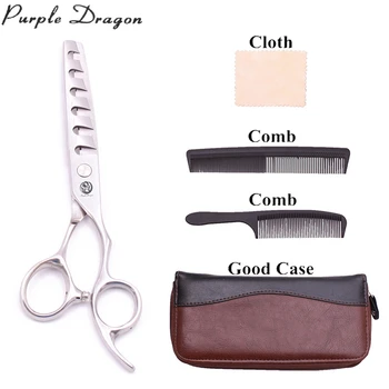 

Professional Hair Scissors 6" Purple Dragon Barber Thinning Scissors 6Teeth Thinning Rate 20% - 30% Hairdresser Scissors Z2010