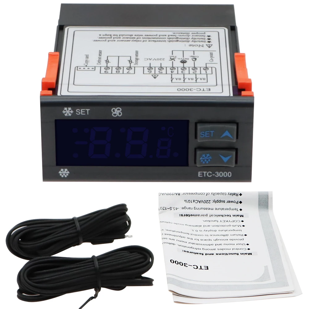 ETC-3000 Mini Digital Temperature Controller Refrigerator Thermostat