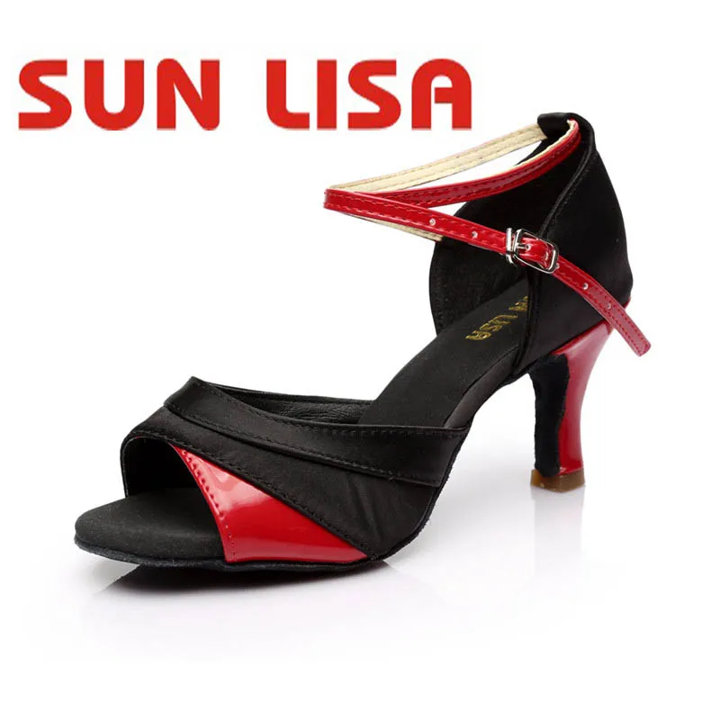SUN LISA Women's Lady's Girl's High Heels Latin Salsa Tango Ballroom Dance Shoes