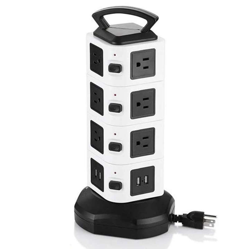 Розетка плата питания мульти-вилка Usb Розетка с вилкой и 2 м шнур питания Блок питания башня-США вилка