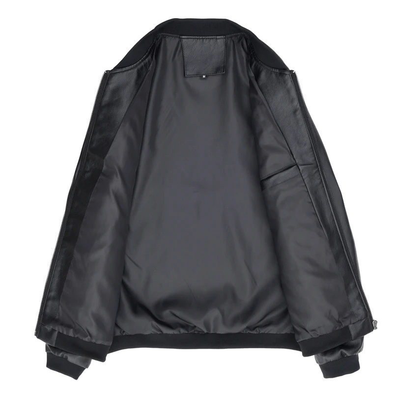 Кожаная куртка мотоциклетная мужская кожаная куртка мужская одежда черная куртка Новое поступление Осенняя зимняя одежда