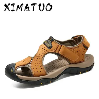 

New Casual Men's Beach Solid Casual Breathable Flat Sandals Men's Comfortable Lightweight Outdoor Sandals Dropshipping