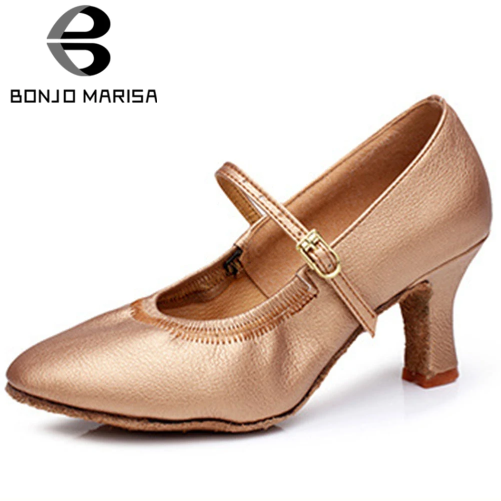 

BONJOMARISA Elegant Lady Pointed Toe Pumps Shallow Metallic Sewing Spring Autumn Fashion Pumps Women High Heel Shoes Woman