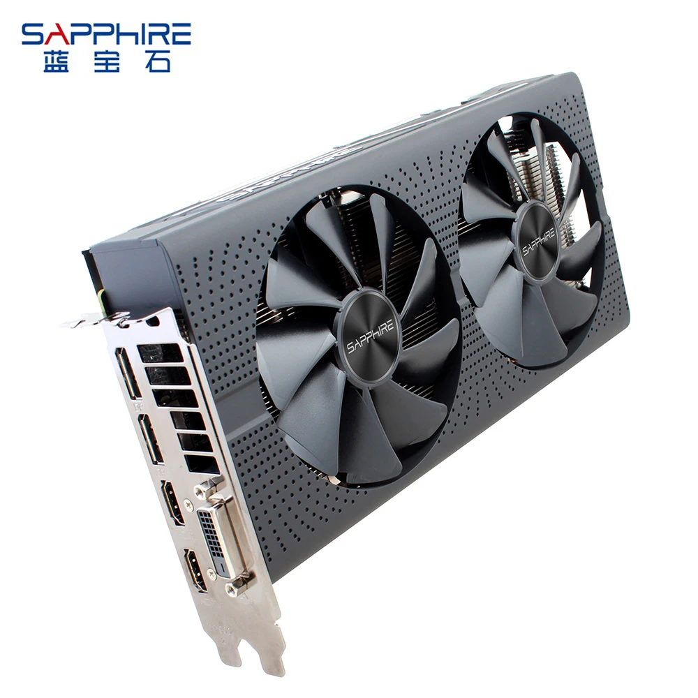 SAPPHIRE AMD Radeon RX570 8GB видеокарты RX570 б/у карта, видеокарта GDDR5 256bit PCI Express 3,0 настольный компьютер для игрового ПК