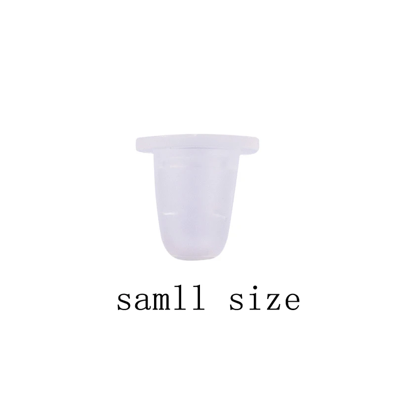small size 100 шт Мягкие микроблейдинг чернила для татуировки колпачок пигмент силиконовый держатель Контейнер S/L для иглы аксессуары для татуировки поставка - Цвет: small size