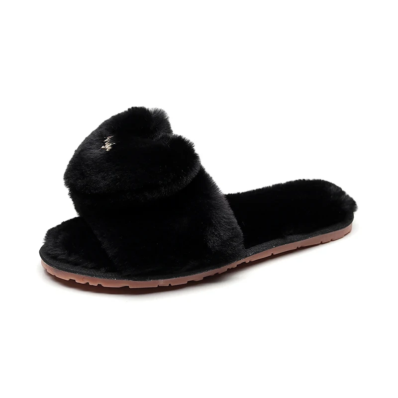 SWQZVT 2020 Women house slippers shoes open toe bedroom floor slippers for women love non-slip pink indoor winter shoes ladies (14)