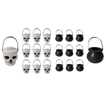 

10PCS / Halloween Candy Jar Halloween Cauldron Novelty Halloween Barrel Decoration