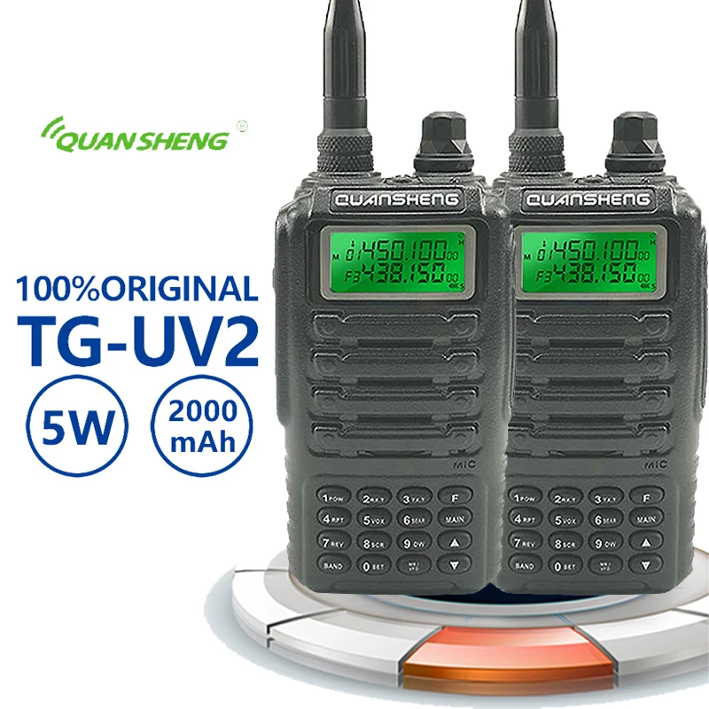 2 шт. Quansheng TG-UV2 портативная рация Двухдиапазонная мини-рация двухсторонняя