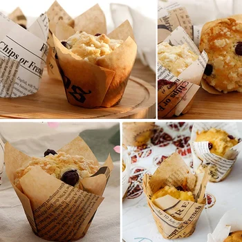 

Baking Cups,150 Pieces Tulip Cupcake Liners Baking Cup Holders and Muffin Baking Cups for Wedding, Birthday, Christmas, Baby Sho