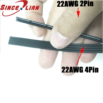 

5M 10M Ultra-soft Test Signal Koper Wire 22AWG Silicone Wire 2P 4P Multi-core Cable 0.3mm2 High Temperature Parallel Line