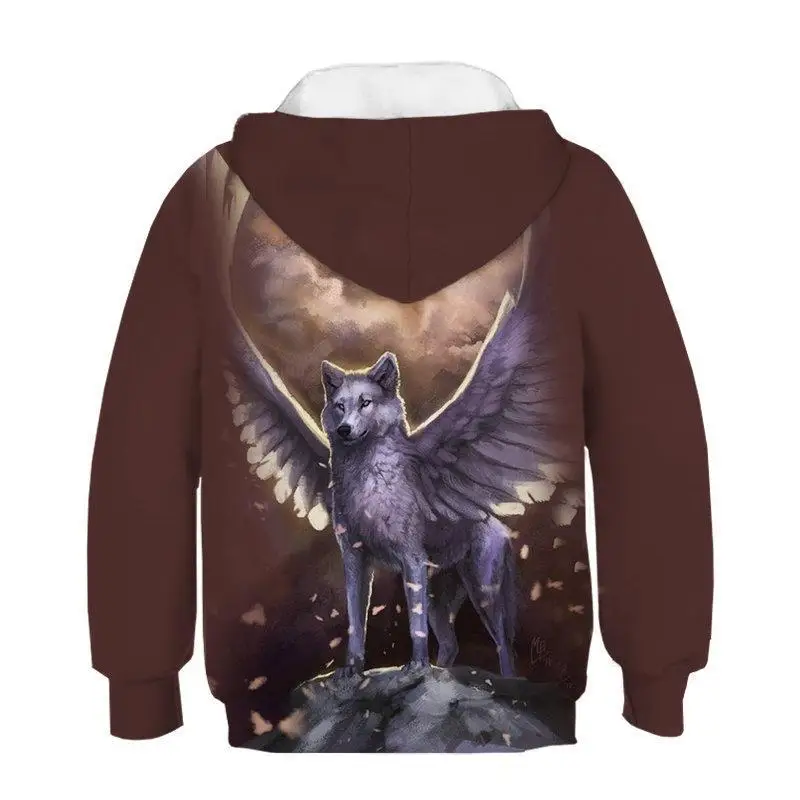 Ltimo modelo de ropa infantil marrn oso Firefox 3D impresin nios moda ocio sudadera moda nios y nias Sudadera con capucha