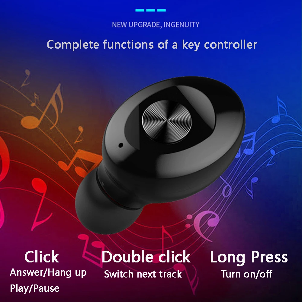 10 шт. Bluetooth 5,0 гарнитура мини беспроводные наушники спортивные стерео наушники с микрофоном для iPh samsung