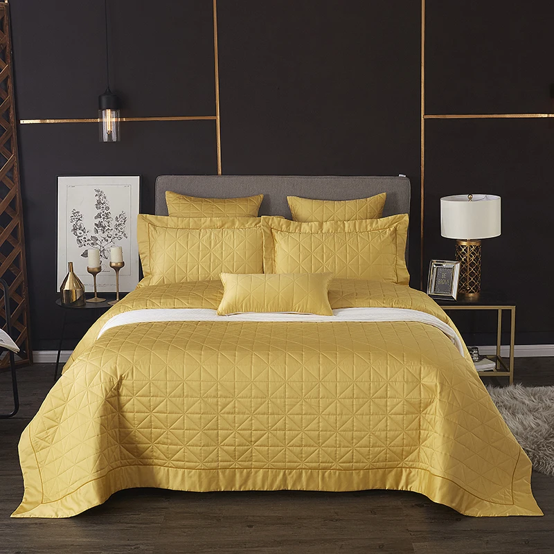3Pcs Quilt Cotton Bedspread Queen size cover set Mattress topper Blanket Pillowcase couvre lit colcha de cama | Дом и сад