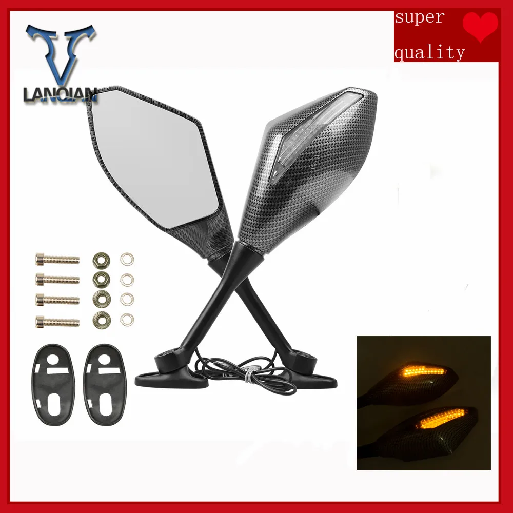 

Motorcycle Rearview Mirrors With Turn Signal LED Light for Suzuki GSXR1000 1300 GSXR600 GSXR750 GSR400 GSR600 GSR750 B-KING1300