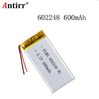 

3.7V 600mAh 602248 Lithium Polymer Li-Po Rechargeable li ion Battery For Mp3 MP4 MP5 GPS PSP Vedio Game toys