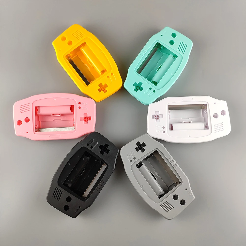 게임보이 어드밴스 게임 콘솔용 플라스틱 셸, GBA IPS V2 LCD 스크린 하이라이트 키트, 사전 절단 하우징 셸