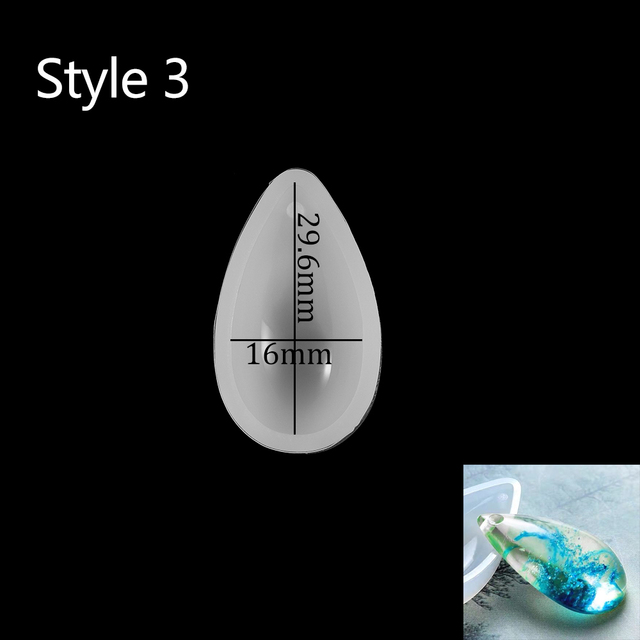 Drop Handmade Silicone Casting Mold For DIY Crystal Epoxy Resin Jewelry Step Field Island Pendant Silicone Mold Supplies