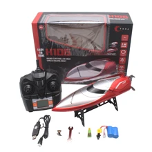 RC Ship 28km/h H106 Red Speedboat High Speed RC Boat 2.4GHz 4 Channel With LCD Screen Racing Remote Control Boat Toys Gift 2017 new rc boats remote control yacht model ship sailing plastic children electric toy high speed racing rc boat gifts toys