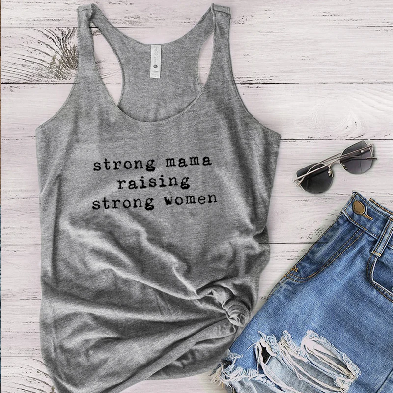 Женская уличная одежда с принтом Strong Mama Raising Kawaii футболки для девочек и мам