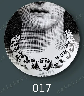 8 дюймов Креативный дизайн Fornasetti настенная декоративная тарелка Ретро Европейский Элегантный стиль кухонное украшение высококлассный дом - Цвет: 17