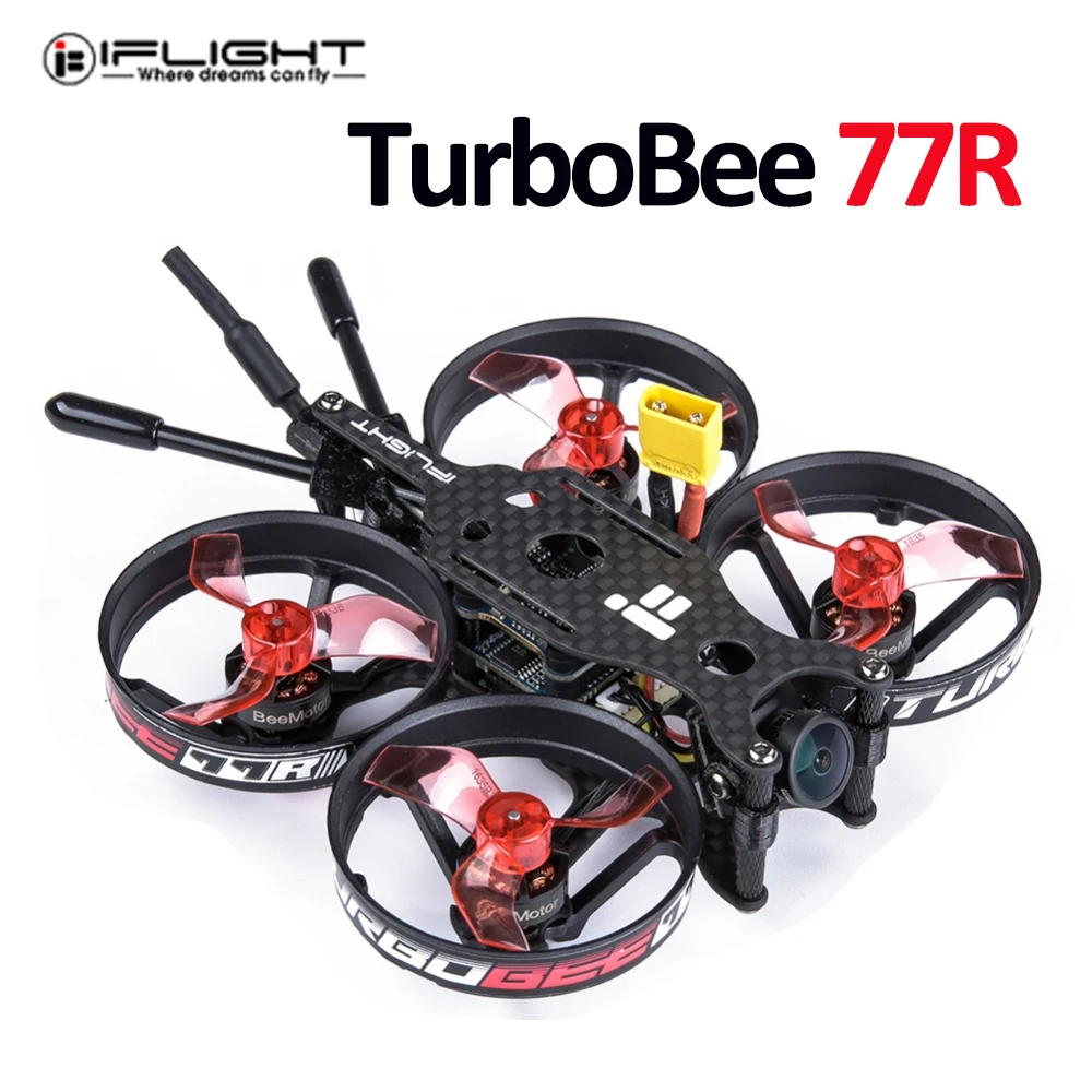 IFlight TurboBee 77R Micro FPV Racing Whoop 2-3S sucex Micro F4 12A 200mW Turbo Eos2 PNP BNF FPV Крытый гоночный Дрон для начинающих
