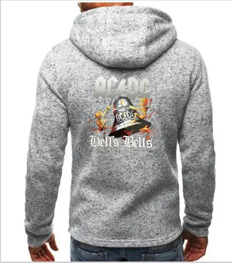 fashion brand shirt ACDC clock hoodie long sleeve warm riverdale hooded zipper shirt casual men's sweatshirt
