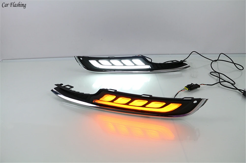 Автомобильная проблесковая 1 комплект светодиодный DRL Габаритные огни дневного
