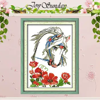 

Charming Horse Patterns Counted Cross Stitch 11 14CT Cross Stitch Sets Wholesale animals Cross-stitch Kits Embroidery Needlework
