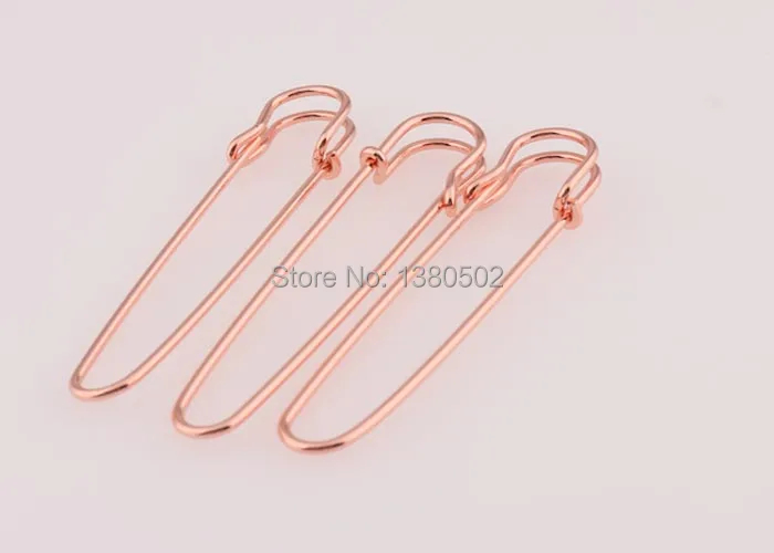 10 шт./лот, большие безопасные булавки 85*15 мм, розовое золото, брошь, булавки для шали, сделай сам, для украшения