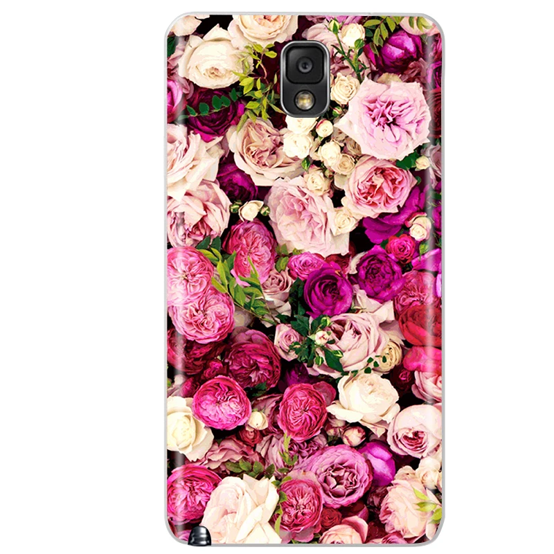 Soft Silicone Case For Samsung Galaxy Note 3 Case Cute Flower Soft TPU Case For Samsung Note 3 Note III Bumper Coque Funda Shell mobile pouch