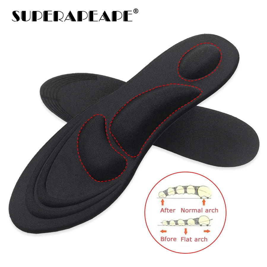 

4D Stretch Breathable Deodorant Running Cushion Insoles For Feet Man Women Insoles For Shoes Sole Orthopedic Pad Memory Foam