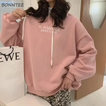 

Hoodies Women Autumn Trendy Korean Ulzzang Casual Fake Two Pieces Harajuku Sweatshirts Womens Letter Printed Spring Hoody Female