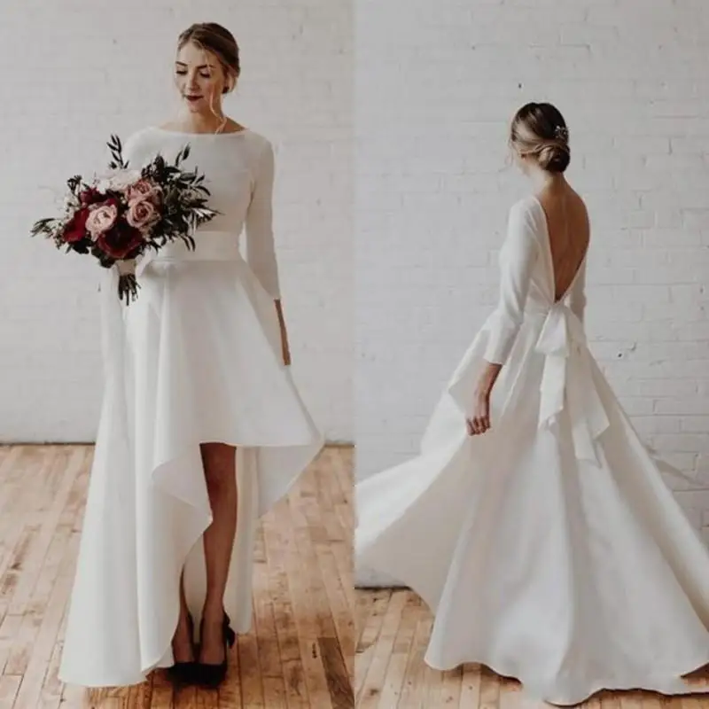 asymmetrical wedding dress