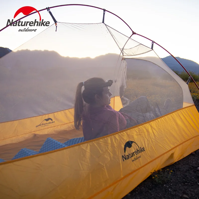 Naturehike Cloud Up Camping Tent Ultralight Portable 2 People Tents Outdoor Waterproof Tourist Hike Double Layer Tent 10D Nylon 4