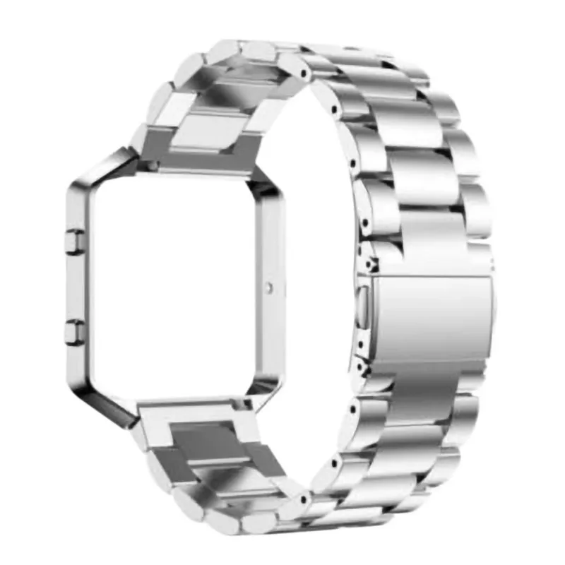 4 цвета ремешок для часов с рамкой чехол для Fit bit Blaze регулируемый ремешок из нержавеющей стали Сменные аксессуары