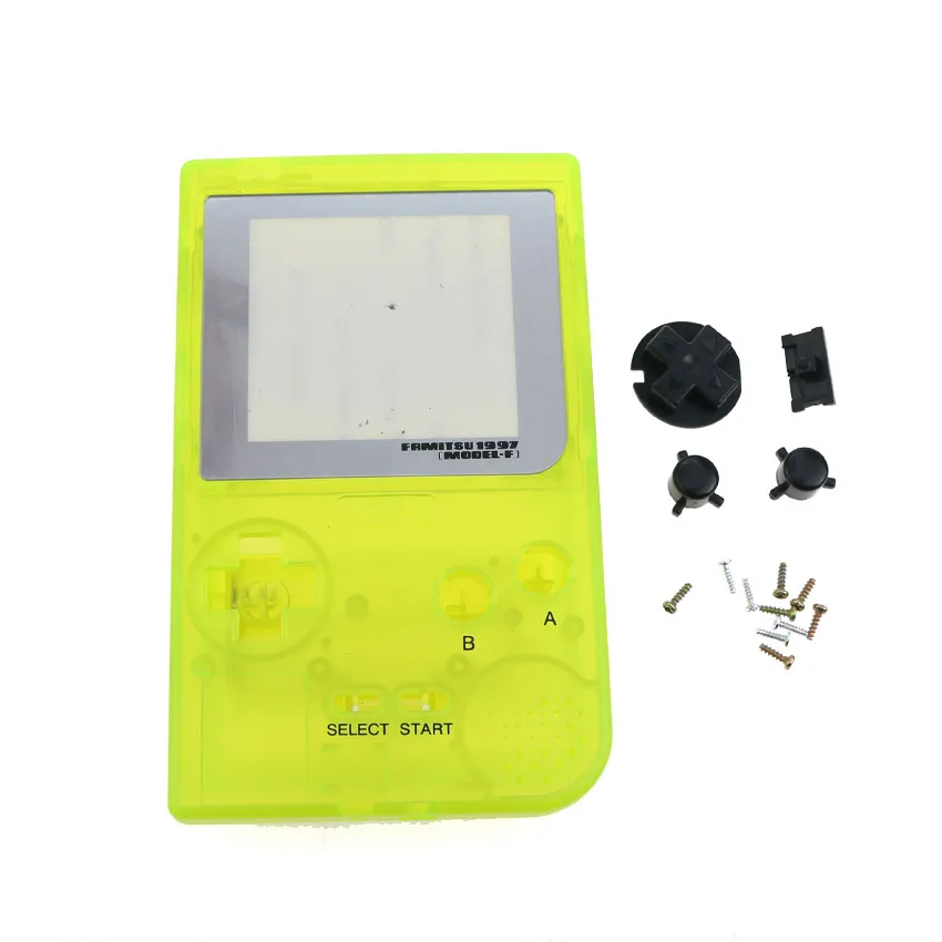 D Clear green Cltgxdd полный Чехол Крышка для корпуса оболочка для Gameboy Карманная игровая консоль для GBP игровой машины корпус с кнопками комплект - Цвет: D Clear green