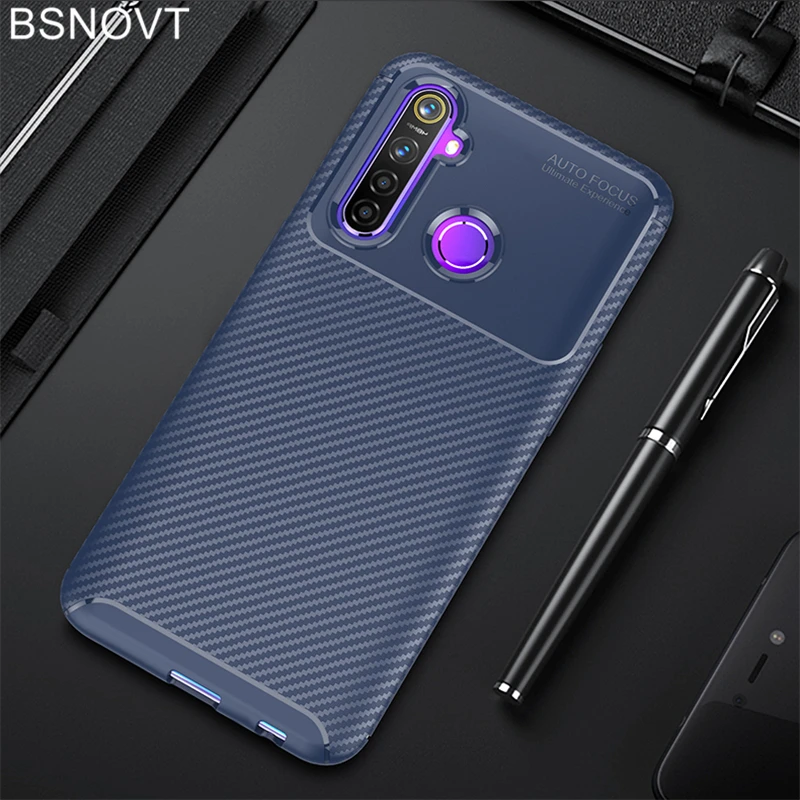 

For OPPO Realme 5 Case Soft Silicone Slim Carbon Fiber Shell 6.5 inch Anti-knock Case For OPPO Realme 5 Cover For OPPO Realme 5