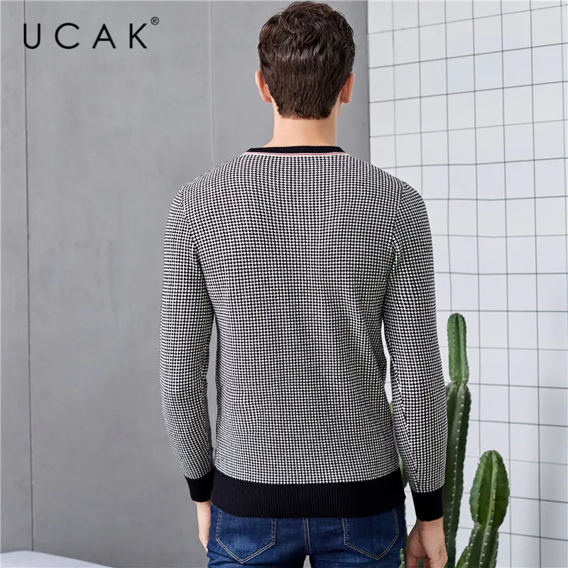UCAK Brand Merino Wool Sweater Men Streetwear Young Fashion Sweaters O-Neck Pull Homme Autumn Winter Cashmere Pullover Men U3044 UCAK Brand Merino Wool Sweater Men Streetwear Young Fashion Sweaters O-Neck Pull Homme Autumn Winter Cashmere Pullover Men U3044