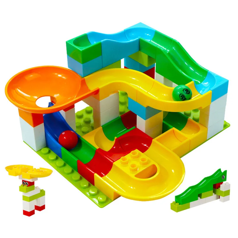 Marble Racing Run совместимы с легально напыленными блоками DIY строительные блоки для