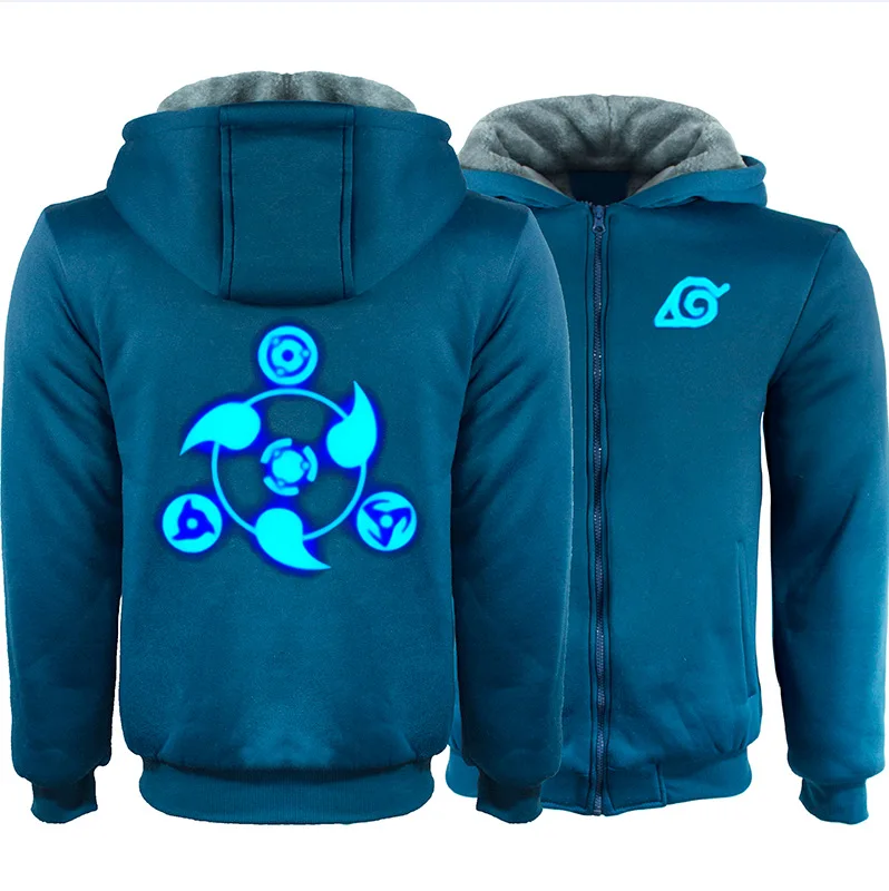 Саске Шаринган Наруто принт костюм на молнии толстовки для мужчин аниме стих с капюшоном Косплей толстовки уличная - Цвет: H