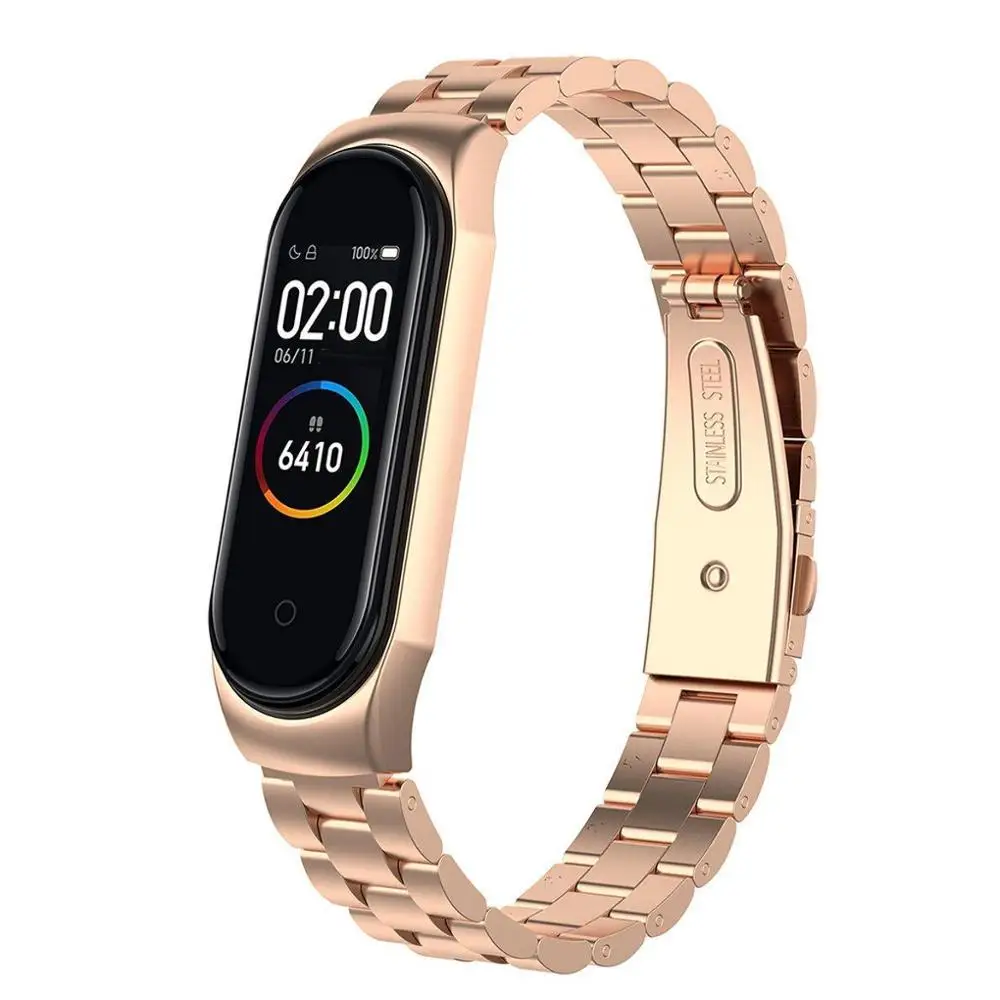 Mi Band 3 4 ремешок на запястье для Xiaomi mi band 3 4 Металлический mi band 4 аксессуары pulsera correa mi 3 умный Браслет