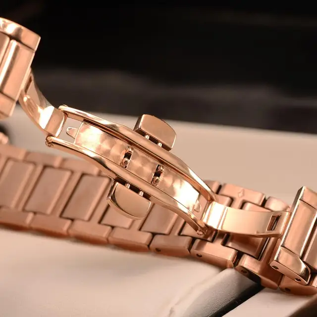 Reef Tiger/ RT Pink Dial Rose Gold Luxury Fashion Diamond Women Watches Stainless Steel Bracelet Mechanical Clock Watch RGA1584 6