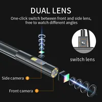 Teslong 1080P  5" IPS Screen 5mm Dual Lens Endoscope Inspection Camera Waterproof Borescope 5m 7 Leds Built-in Microphone 32GB 2