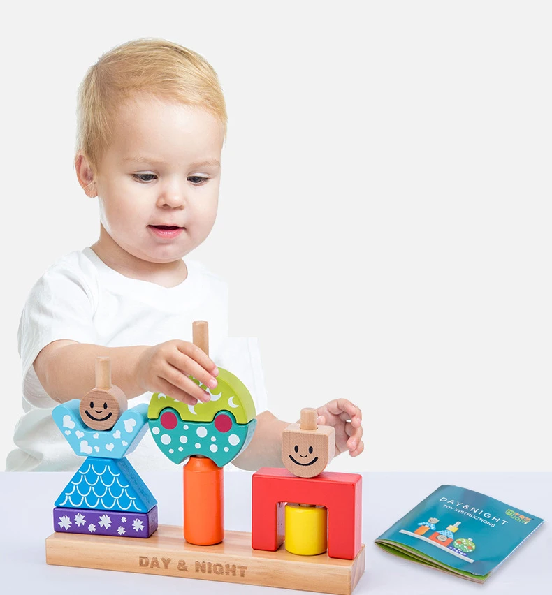 The New Sun and Moon Day and Night Children s Multi functional Building Blocks Scenario Education 5
