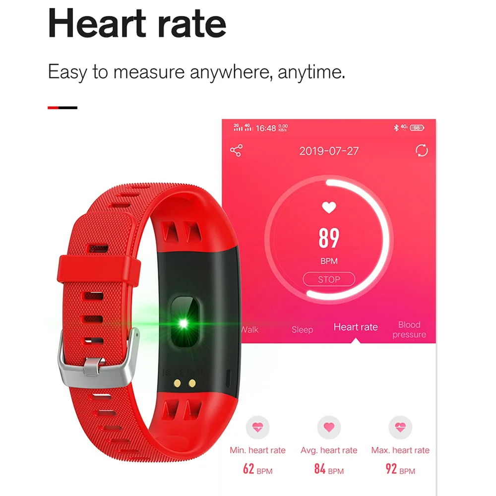 Bluetooth Смарт-часы, пульсометр, кровяное давление O2, монитор, мульти-спортивные режимы, умный Браслет, цветной браслет для женщин и мужчин